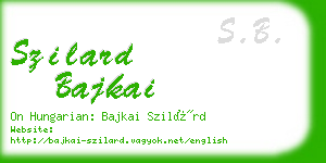 szilard bajkai business card